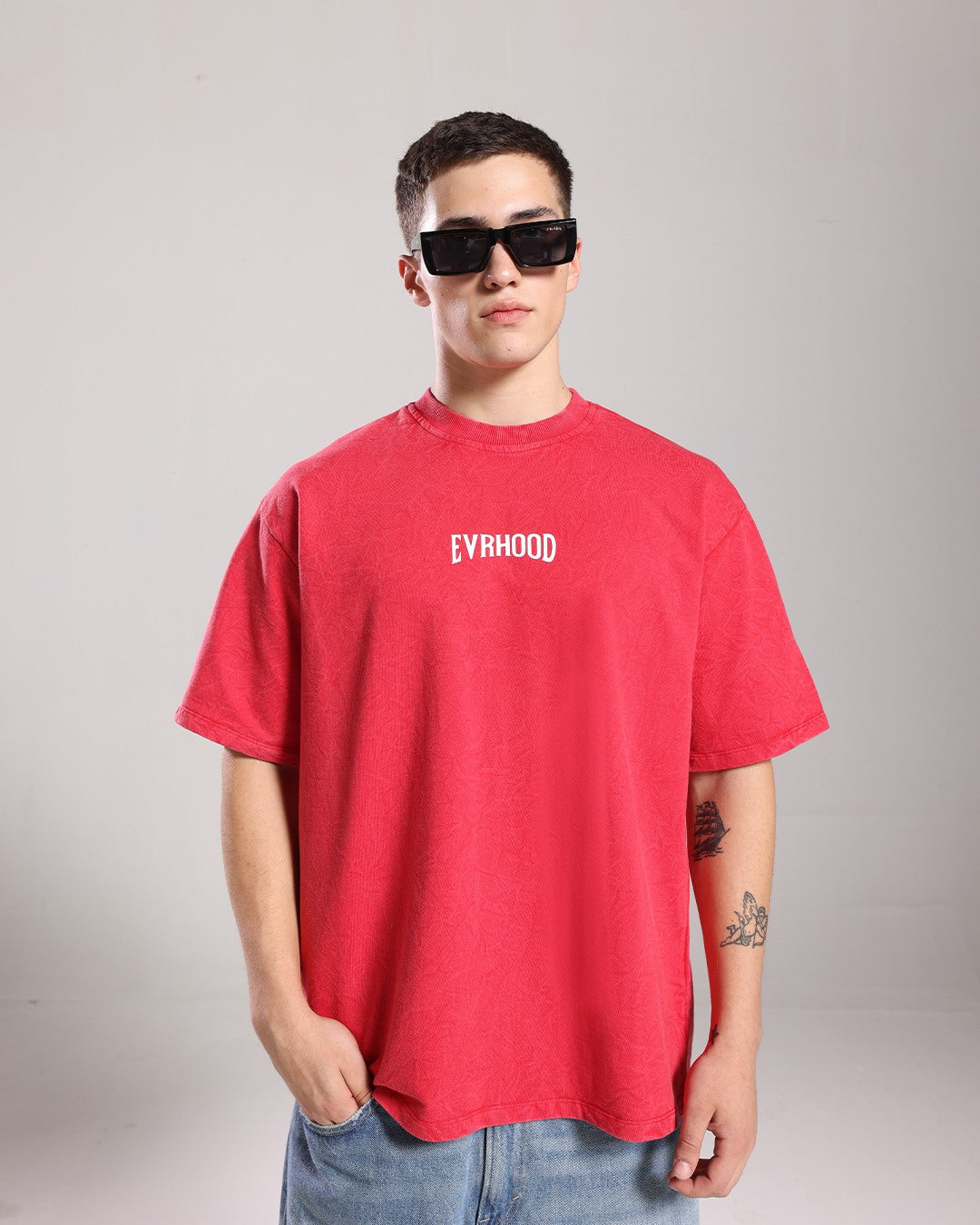 Stone Washed Tee - Coral