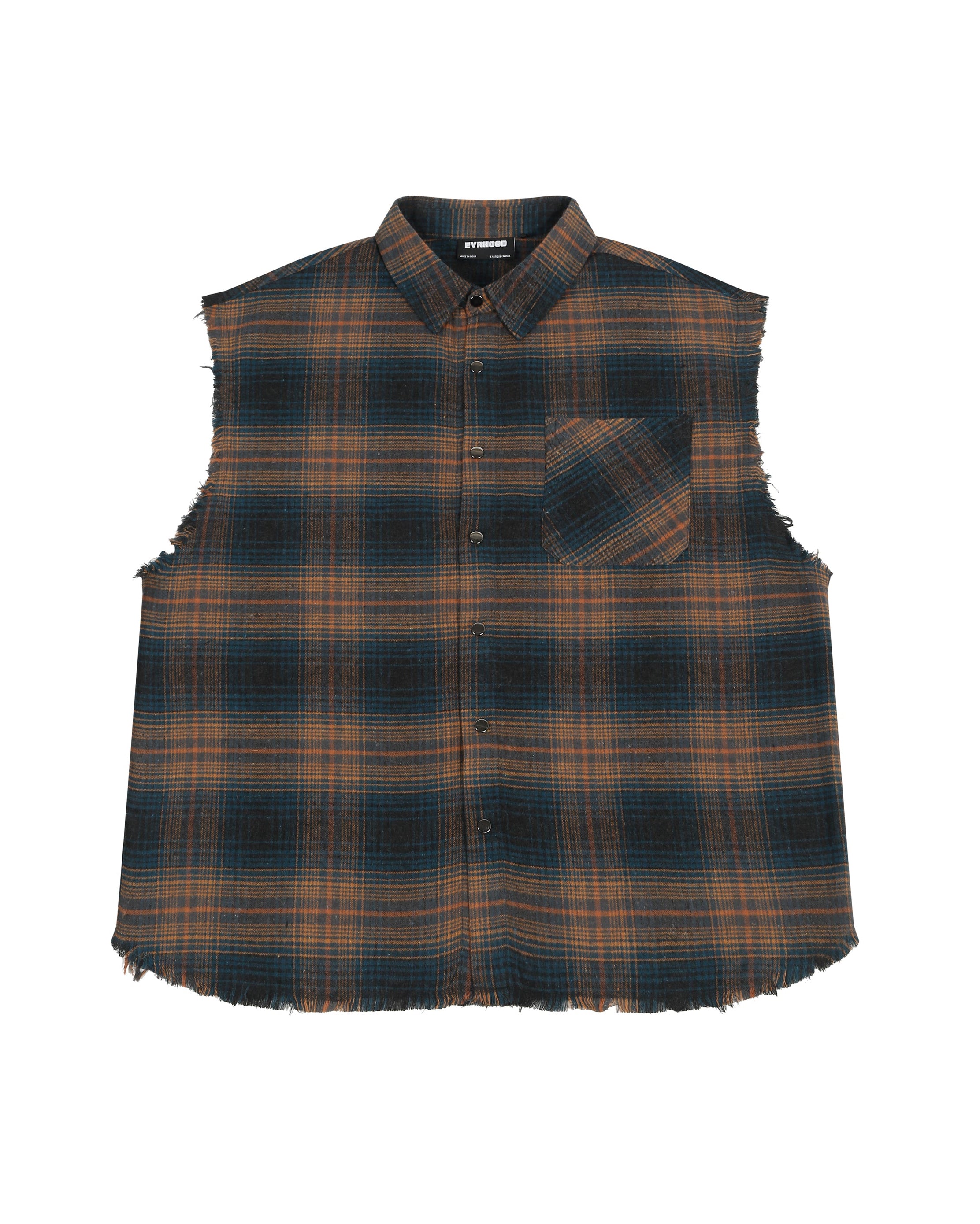 Shredded Checks - Midnight Indigo